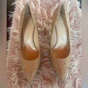 Studded heels size 10 (Tan color)